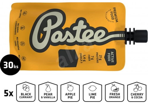 Pastee Active Food large starter set, 30 pcs (6x5 pcs per flavour) - Long Shelf Life Food - Main image