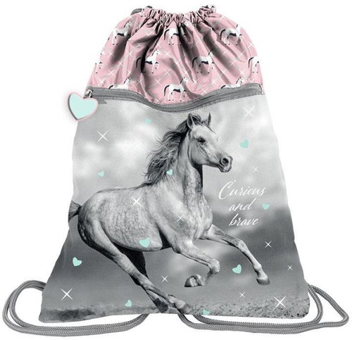 PASO backpack duffle bag with front pocket Horse - Drawstring Bag - Main image