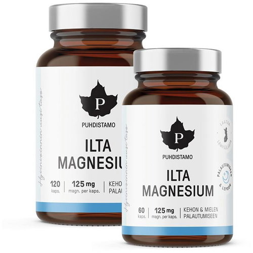 Puhdistamo Night Magnesium 120 Capsules + 60 Capsules (Ilta Magnesium) - Magnesium - Main image