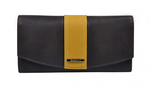 Women's leather wallet SEGALI 7063 brown - Wallet - Main image