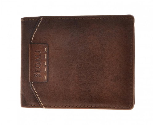 Men's leather wallet SEGALI 50758 brown - Wallet - Main image
