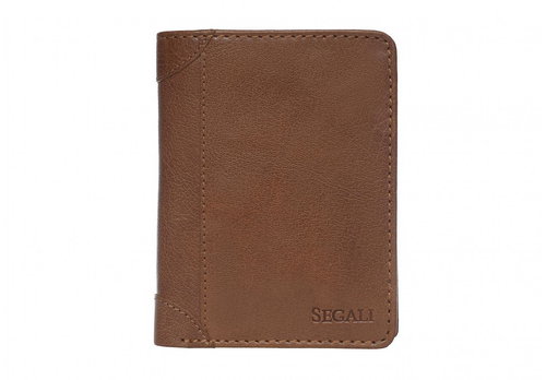 Men's leather wallet SEGALI 80883 tan - Wallet - Main image