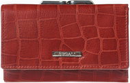 Women's leather wallet SEGALI 3305 croco red - Wallet