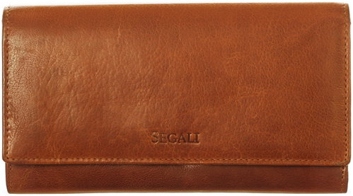 Women's leather wallet SEGALI 28 cognac - Wallet - Main image
