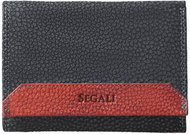 Women's leather wallet SEGALI 100 black/red WO - Wallet