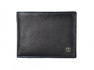 Men's leather wallet SEGALI 907 114 026 black/blue - Wallet