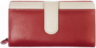 Women's leather wallet SEGALI 668 N saffiano red/beige - Wallet