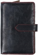 Women's leather wallet SEGALI 3743 black/red - Wallet