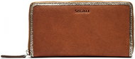 Women's leather wallet SEGALI 612 06 9086 cognac/gold - Wallet