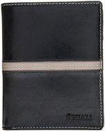 Men's leather wallet SEGALI 720 137 2553 black/grey - Wallet