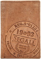 Men's leather wallet SEGALI 614824 tan - Wallet