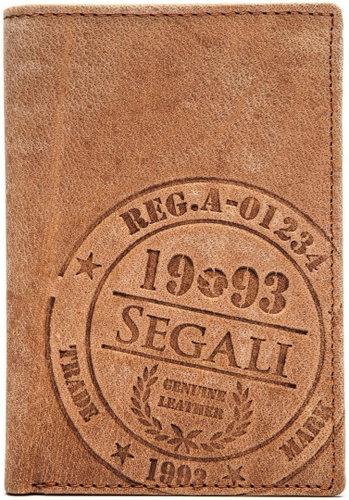 Men's leather wallet SEGALI 614824 tan - Wallet - Main image