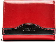 Women's leather wallet SEGALI 61420 red/black - Wallet