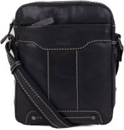 men's leather shoulder bag SEGALI 25578 black - Shoulder Bag