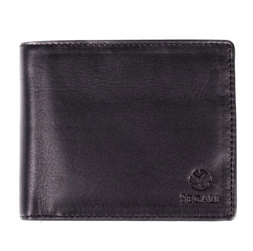 Men's leather wallet SEGALI 901 black - Wallet - Main image