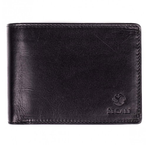 Men's leather wallet SEGALI 2020 black - Wallet - Main image