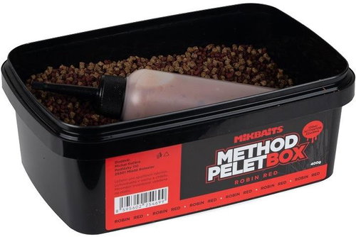 Mikbaits Method pellet box 400 g Robin Red + 120 ml Activator - Pellets - Main image