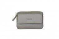 Leather key ring SEGALI 7483 A taupe - Wallet