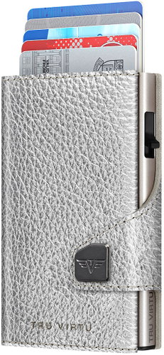 Tru Virtu Click & Slide wallet, silver metallic/silver - Wallet - Main image