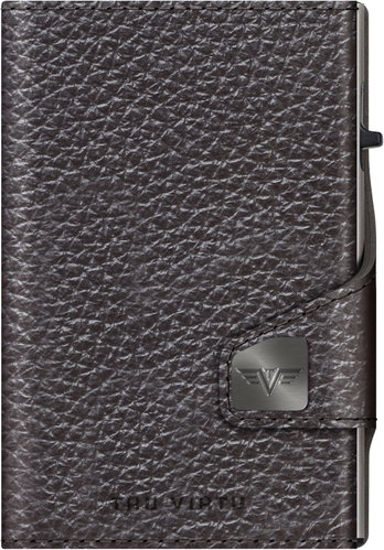 Tru Virtu Click & Slide Pebble wallet, brown/silver - Wallet - Main image