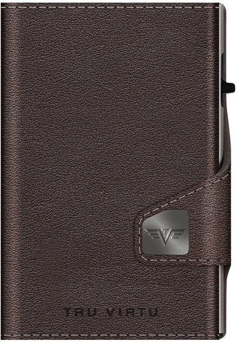 Tru Virtu Wallet Click & Slide Sleek nappa, brown/silver - Wallet - Main image