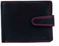 Old River Men's casual wallet with billfold, black and red - Wallet
