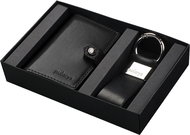 Pularys gift set men's leather wallet Hiker and keyring black - Wallet