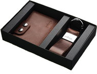 Pularys gift set men's leather wallet Hobby and keyring brown - Wallet