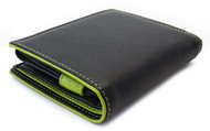 Arwel Jennie men's black leather wallet with green clasp - Wallet