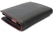 Arwel Jennie men's black leather wallet with brown clasp - Wallet