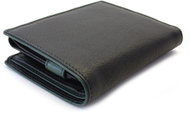 Arwel Jennie men's leather wallet in black with dark green clasp - Wallet
