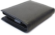 Arwel Jennie men's black leather wallet with blue clasp - Wallet