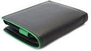 Arwel Jennie men's black and green leather wallet with clasp - Wallet