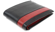Arwel Svante men's red and black leather wallet - Wallet