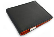 Arwel Marit black/orange leather money clip wallet - Wallet