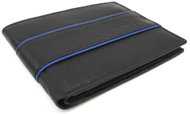 Arwel Solbritt men's leather wallet in black and blue - Wallet