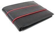 Arwel Solbritt men's leather wallet in black and red - Wallet