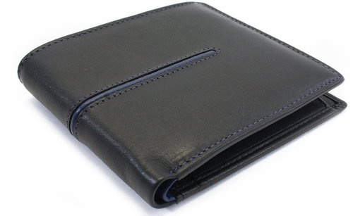 Arwel Germund black/blue leather wallet - Wallet - Main image