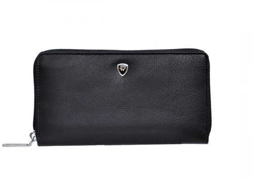 New bags leather Zip wallet long black - Wallet - Main image