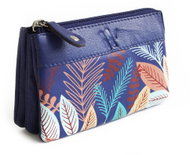 Arwel Ayana women's small blue leather purse with print - Wallet