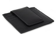 Arwel Halvard black leather document wallet with clip - Wallet