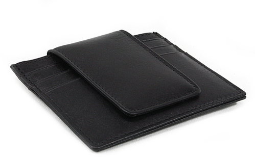 Arwel Halvard black leather document wallet with clip - Wallet - Main image