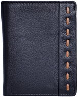 Old River Men's wallet black with brown stitching - Wallet