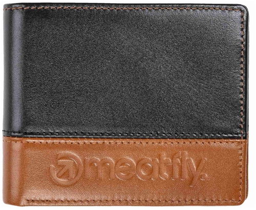 Meatfly Eddie Premium, black/oak - Wallet - Main image