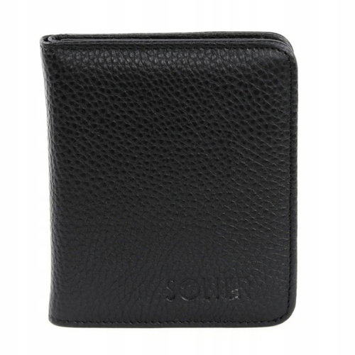 Solier SW50 Slim Leather wallet, black - Wallet - Main image