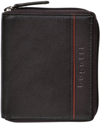 Bugatti Upright wallet with zipper brown - Wallet - Main image