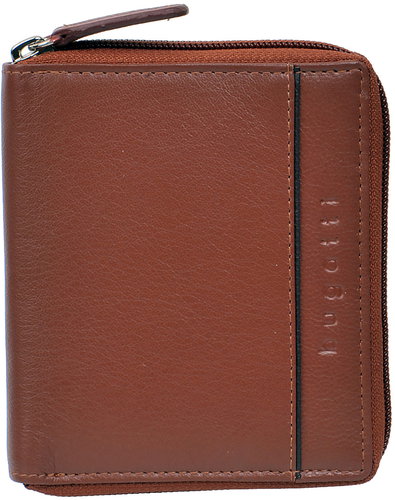 Bugatti Upright wallet with zipper cognac - Wallet - Main image