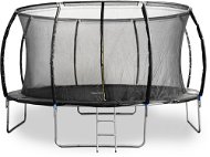 G21 SpaceJump 430 cm, black, with safety net + free steps - Trampoline