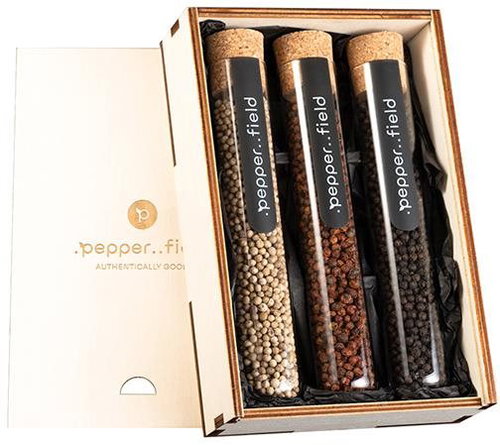 ... pepper field Set of large test tubes in gift box (3x70g) - Gift Set - Main image