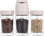 .pepper..field Mlýnek na pepř CrushGrind se 2 skleněnými zásobníky a 3 × 50 g pepře - Dárková sada